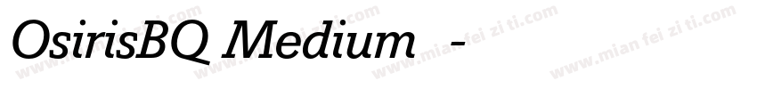 OsirisBQ Medium 语字体转换